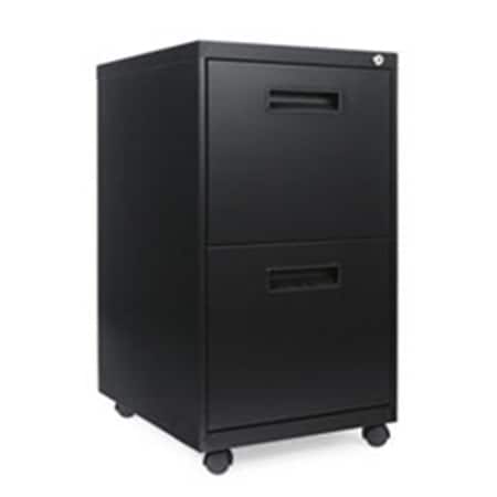 Fine-Line Two-Drawer Metal Pedestal File - Black - 27.75 x 14.87 x 19.12 in. FI3200156